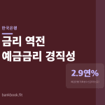 은행 정기예금이 국채보다 싼 시대가 왔다