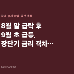 8월 말 급락 후 9월 초 급등, 장단기 금리 격차가 벌어진 이유