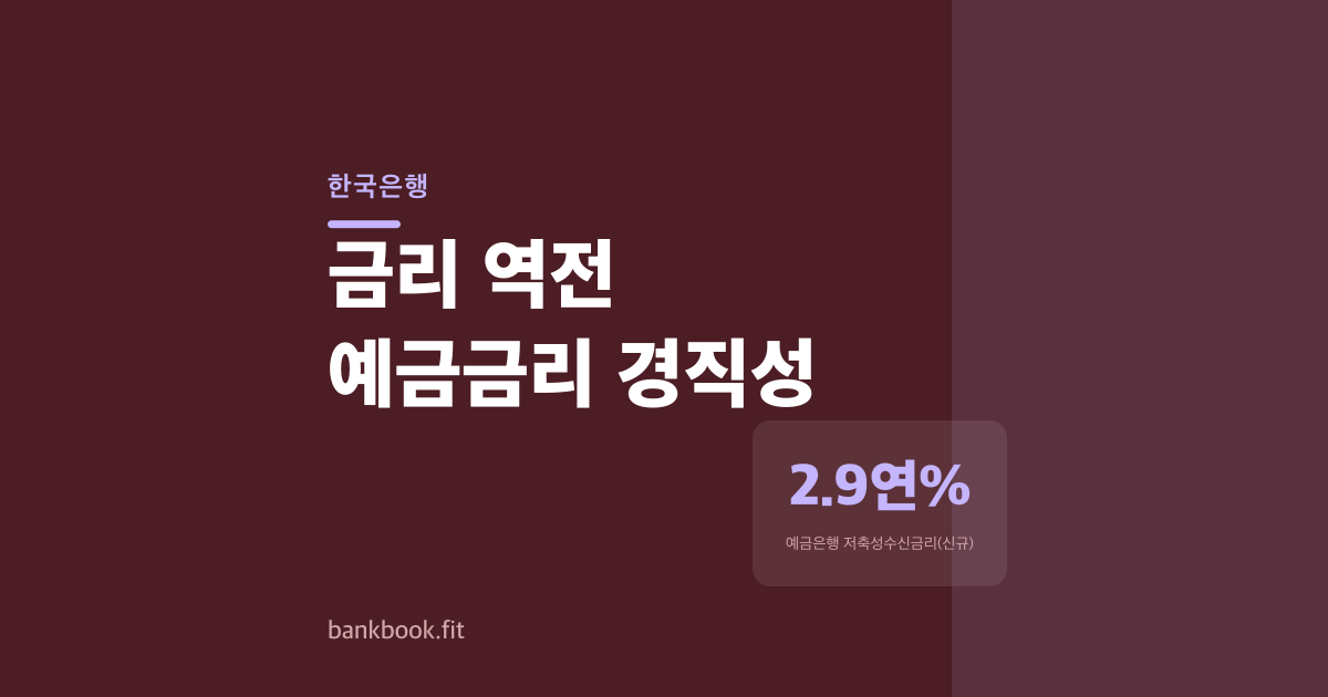 은행 정기예금이 국채보다 싼 시대가 왔다