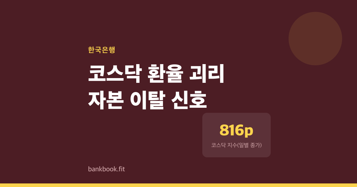 코스닥 4.5% 내렸는데 환율은 2.9%만 올랐다